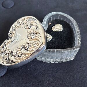Heart-Shaped Silver Jewelry Box